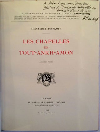 Les chapelles de Toutankhamon. Fasc. 1 & 2 (complete set)