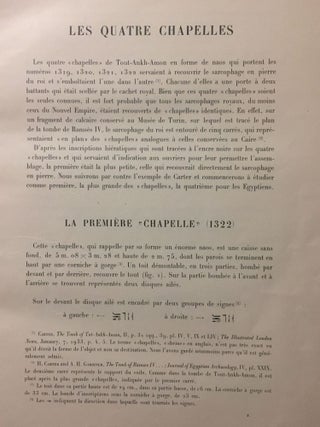 Les chapelles de Toutankhamon. Fasc. 1 & 2 (complete set)
