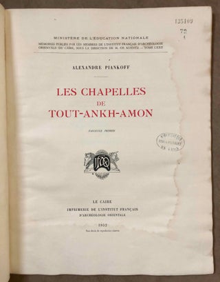 Les chapelles de Toutankhamon. Fasc. 1 & 2 (complete set)[newline]M1334f-03.jpg