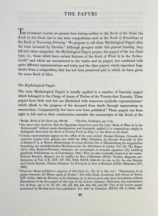 Mythological papyri. Vol. I: Text. Vol. II: Plates (complete set)