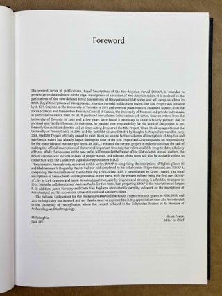 Royal Inscriptions of Mesopotamia. Neo-Assyrian Periods. The Royal Inscriptions of Sennacherib, King of Assyria (704-681 BC). Part 1 & Part 2 (complete in itself).