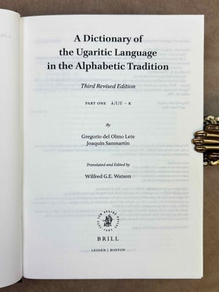 A dictionary of the Ugaritic language in the alphabetic tradition. Vol. I: A-K. Vol. II: L-Z (complete set)[newline]M13381-02.jpeg
