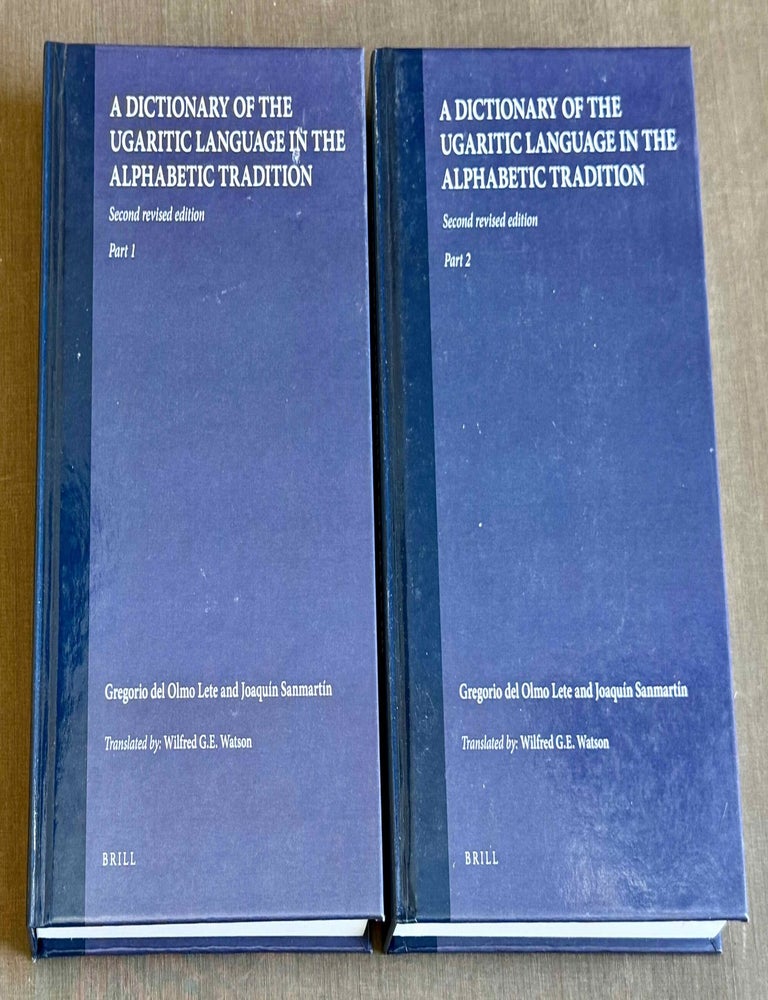 Item #M13381a A dictionary of the Ugaritic language in the alphabetic tradition. Vol. I: A-K. Vol. II: L-Z (complete set). OLMO LETE Gregorio - SANMARTIN Joaquin, del.[newline]M13381a-00.jpeg