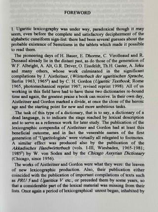 A dictionary of the Ugaritic language in the alphabetic tradition. Vol. I: A-K. Vol. II: L-Z (complete set)[newline]M13381a-04.jpeg