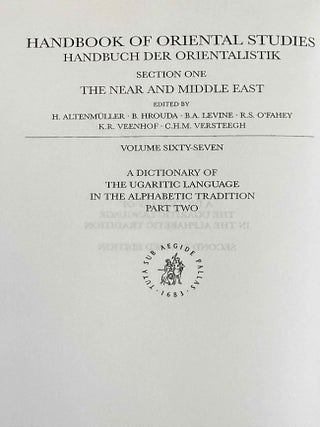 A dictionary of the Ugaritic language in the alphabetic tradition. Vol. I: A-K. Vol. II: L-Z (complete set)[newline]M13381a-06.jpeg