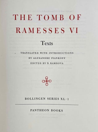 The tomb of Ramesses VI. Vol. I: Texts. Vol. II: Plates (complete set)[newline]M1341l-04.jpeg