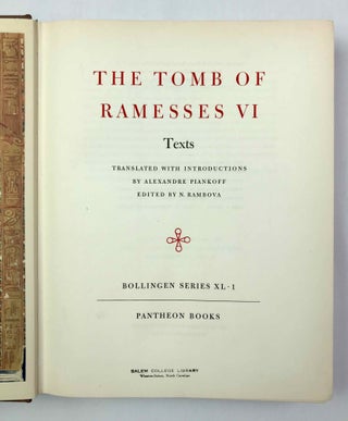 The tomb of Ramesses VI. Vol. I: Texts. Vol. II: Plates (complete set)