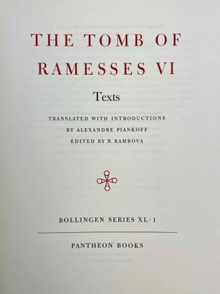 The tomb of Ramesses VI. Vol. I: Texts. Vol. II: Plates (complete set)