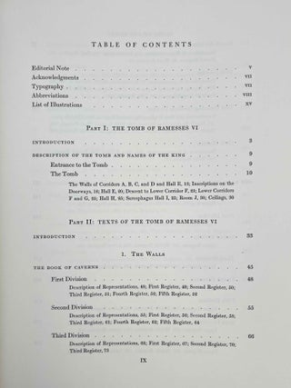 The tomb of Ramesses VI. Vol. I: Texts. Vol. II: Plates (complete set)