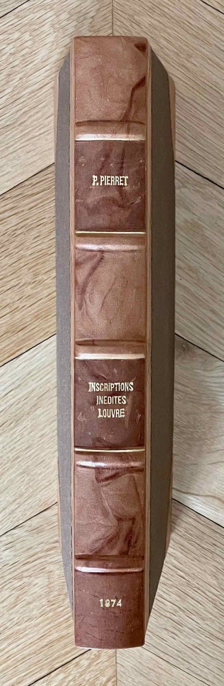 Item #M1349 Recueil d'inscriptions inédites du musée égyptien du Louvre, traduites et commentées. Tome I & II (complete set). PIERRET Paul.[newline]M1349-00.jpeg