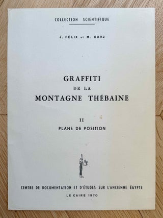 Graffiti de la montagne th&eacute;baine. Complete run of I-III (except II,4), as follows: Vol. I: Cartographie, topographie, g&eacute;omorphologie, pr&eacute;histoire. I,1: Cartographie et &eacute;tude topographique illustr&eacute;e. I,2: La vall&eacute;e de l'ouest. I,3: Compl&eacute;ments aux secteurs A et C. Franges du Sahara th&eacute;bain. I,4: Vall&eacute;e des p&eacute;lerins d'Espagne (E.1) et compl&eacute;ments aux secteurs A, B et C. Nouvelles observations &agrave; la frange du Sahara th&eacute;bain (vol. I is complete). Vol. II: Plans de position. Issues II,1 to II,3 and II,5 to II,6 (Vol. II is missing II,4). Vol. III: Fac-simil&eacute;s. Issues III,1 to III,7 (Vol. III is complete).