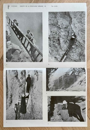 Graffiti de la montagne thébaine. Complete run of I-III (except II,4), as follows: Vol. I: Cartographie, topographie, géomorphologie, préhistoire. I,1: Cartographie et étude topographique illustrée. I,2: La vallée de l'ouest. I,3: Compléments aux secteurs A et C. Franges du Sahara thébain. I,4: Vallée des pélerins d'Espagne (E.1) et compléments aux secteurs A, B et C. Nouvelles observations à la frange du Sahara thébain (vol. I is complete). Vol. II: Plans de position. Issues II,1 to II,3 and II,5 to II,6 (Vol. II is missing II,4). Vol. III: Fac-similés. Issues III,1 to III,7 (Vol. III is complete).