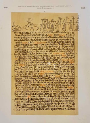 Aegyptische hiëroglyphische lijkpapyrus (T. 16) van het Nederlandsche Museum van Oudheden te Leyden. Uitgegeven op last der Hooge Regering. Aegyptische monumenten (which is: Papyrus égyptien funéraire hiéroglyphique (T. 16) du Musée d'Antiquités des Pays-Bas à Leide. Publié d'apres les ordres du Gouvernement. Monuments égyptiens)