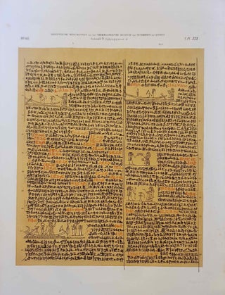 Aegyptische hiëroglyphische lijkpapyrus (T. 16) van het Nederlandsche Museum van Oudheden te Leyden. Uitgegeven op last der Hooge Regering. Aegyptische monumenten (which is: Papyrus égyptien funéraire hiéroglyphique (T. 16) du Musée d'Antiquités des Pays-Bas à Leide. Publié d'apres les ordres du Gouvernement. Monuments égyptiens)