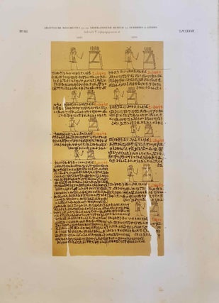 Aegyptische hiëroglyphische lijkpapyrus (T. 16) van het Nederlandsche Museum van Oudheden te Leyden. Uitgegeven op last der Hooge Regering. Aegyptische monumenten (which is: Papyrus égyptien funéraire hiéroglyphique (T. 16) du Musée d'Antiquités des Pays-Bas à Leide. Publié d'apres les ordres du Gouvernement. Monuments égyptiens)