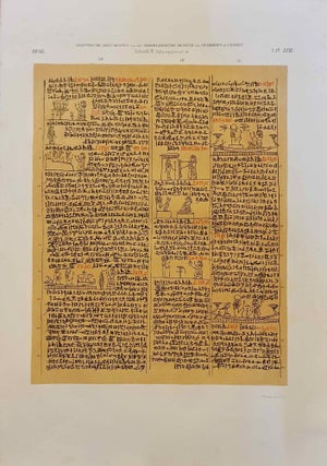 Aegyptische hiëroglyphische lijkpapyrus (T. 16) van het Nederlandsche Museum van Oudheden te Leyden. Uitgegeven op last der Hooge Regering. Aegyptische monumenten (which is: Papyrus égyptien funéraire hiéroglyphique (T. 16) du Musée d'Antiquités des Pays-Bas à Leide. Publié d'apres les ordres du Gouvernement. Monuments égyptiens)