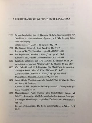 Festschrift Polotsky. Studies in Egyptology and Linguistics. In honour of H.J. Polotsky.