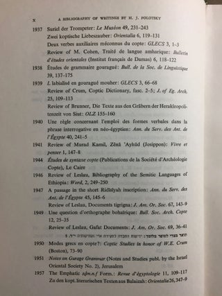 Festschrift Polotsky. Studies in Egyptology and Linguistics. In honour of H.J. Polotsky.