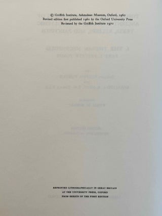 Topographical Bibliography. Vol. I: The Theban necropolis. Part 1: Private tombs. Part 2: Royal tombs and smaller cemeteries. Vol. II: Theban temples. Vol. III: Memphis. Part 1: Abu Rawash to Abusir. Part 2: Saqqara to Dahshur. Vol. VI: Upper Egypt: Chief Temples (excluding Thebes). Abydos, Dendera, Esna, Edfu, K&ocirc;m Ombo, and Philae. Vol. VII: Nubia deserts and outside Egypt (missing vol. IV, V & VIII)[newline]M1360e-03.jpeg