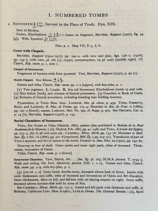 Topographical Bibliography. Vol. I: The Theban necropolis. Part 1: Private tombs. Part 2: Royal tombs and smaller cemeteries. Vol. II: Theban temples. Vol. III: Memphis. Part 1: Abu Rawash to Abusir. Part 2: Saqqara to Dahshur. Vol. VI: Upper Egypt: Chief Temples (excluding Thebes). Abydos, Dendera, Esna, Edfu, K&ocirc;m Ombo, and Philae. Vol. VII: Nubia deserts and outside Egypt (missing vol. IV, V & VIII)[newline]M1360e-06.jpeg