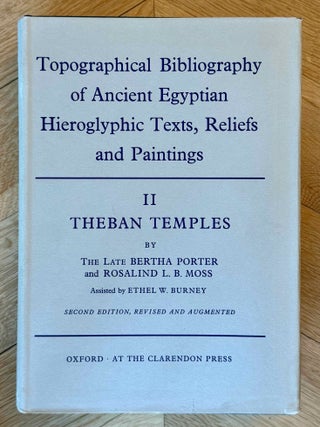 Topographical Bibliography. Vol. I: The Theban necropolis. Part 1: Private tombs. Part 2: Royal tombs and smaller cemeteries. Vol. II: Theban temples. Vol. III: Memphis. Part 1: Abu Rawash to Abusir. Part 2: Saqqara to Dahshur. Vol. VI: Upper Egypt: Chief Temples (excluding Thebes). Abydos, Dendera, Esna, Edfu, K&ocirc;m Ombo, and Philae. Vol. VII: Nubia deserts and outside Egypt (missing vol. IV, V & VIII)[newline]M1360e-19.jpeg