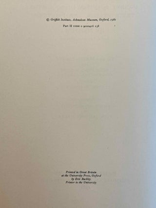 Topographical Bibliography. Vol. I: The Theban necropolis. Part 1: Private tombs. Part 2: Royal tombs and smaller cemeteries. Vol. II: Theban temples. Vol. III: Memphis. Part 1: Abu Rawash to Abusir. Part 2: Saqqara to Dahshur. Vol. VI: Upper Egypt: Chief Temples (excluding Thebes). Abydos, Dendera, Esna, Edfu, K&ocirc;m Ombo, and Philae. Vol. VII: Nubia deserts and outside Egypt (missing vol. IV, V & VIII)[newline]M1360e-45.jpeg