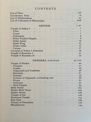 Topographical Bibliography. Vol. I: The Theban necropolis. Part 1: Private tombs. Part 2: Royal tombs and smaller cemeteries. Vol. II: Theban temples. Vol. III: Memphis. Part 1: Abu Rawash to Abusir. Part 2: Saqqara to Dahshur. Vol. VI: Upper Egypt: Chief Temples (excluding Thebes). Abydos, Dendera, Esna, Edfu, K&ocirc;m Ombo, and Philae. Vol. VII: Nubia deserts and outside Egypt (missing vol. IV, V & VIII)[newline]M1360e-56.jpeg