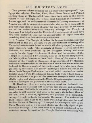 Topographical Bibliography. Vol. I: The Theban necropolis. Part 1: Private tombs. Part 2: Royal tombs and smaller cemeteries. Vol. II: Theban temples. Vol. III: Memphis. Part 1: Abu Rawash to Abusir. Part 2: Saqqara to Dahshur. Vol. VI: Upper Egypt: Chief Temples (excluding Thebes). Abydos, Dendera, Esna, Edfu, K&ocirc;m Ombo, and Philae. Vol. VII: Nubia deserts and outside Egypt (missing vol. IV, V & VIII)[newline]M1360e-59.jpeg
