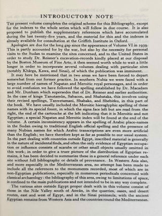 Topographical Bibliography. Vol. I: The Theban necropolis. Part 1: Private tombs. Part 2: Royal tombs and smaller cemeteries. Vol. II: Theban temples. Vol. III: Memphis. Part 1: Abu Rawash to Abusir. Part 2: Saqqara to Dahshur. Vol. VI: Upper Egypt: Chief Temples (excluding Thebes). Abydos, Dendera, Esna, Edfu, K&ocirc;m Ombo, and Philae. Vol. VII: Nubia deserts and outside Egypt (missing vol. IV, V & VIII)[newline]M1360e-80.jpeg