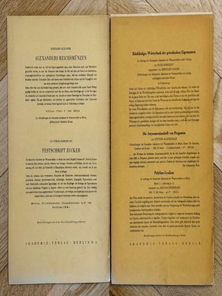 Attische Grabschriften. Vol. I: Eine Nachlese zum letzten Band der Inscriptiones Graecae II/III 2. Vol. II: Unedierte Grabinschriften aus Athen und Attika.[newline]M13625-09.jpeg