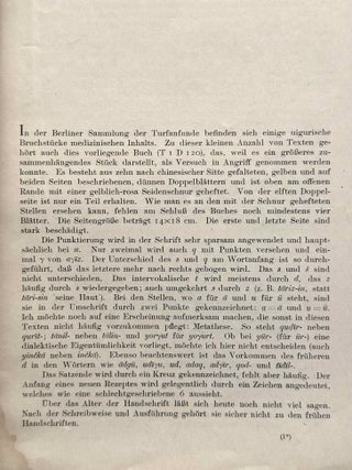Zur Heilkunde der Uiguren I & II (complete set)[newline]M13627-02.jpeg