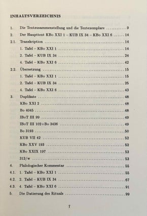 Behexung, Entsühnung und Heilung. Das Ritual der Tunnawiya für ein Königspaar aus mittelhethitischer Zeit (Kbo XXI 1--KUB IX 34--KBo XXI 6).