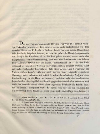 Über die Berliner Fragmente der Athenaion politeia des Aristoteles
