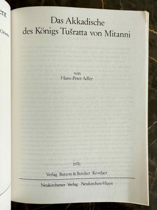 Das Akkadische des K&ouml;nigs Tusratta von Mitanni