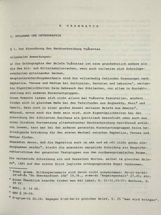 Das Akkadische des K&ouml;nigs Tusratta von Mitanni