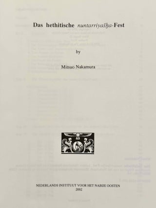 Das hethitische nuntarriyasha-Fest