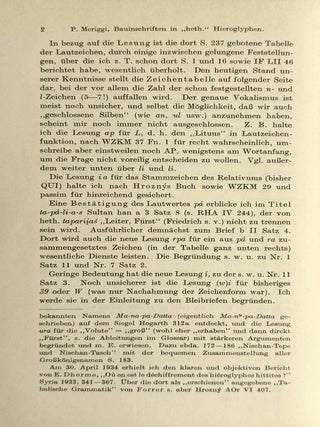 Die l&auml;ngsten Bauinschriften in "hethitischen" Hieroglyphen. Nebst Glossar zu s&auml;mtlichen Texten.[newline]M13660-06.jpeg