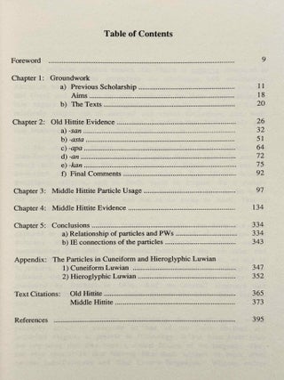 The sentence particles and the place words in old and middle Hittite