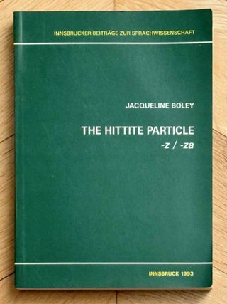 Item #M13664 The Hittite particle -z /-za /. BOLEY Jacqueline[newline]M13664-00.jpeg
