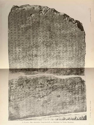 Eine chinesische Tempelinschrift aus Idikutsahri bei Turfan (Turkistan)