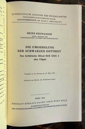 Die Umsiedelung der schwarzen Gottheit. Das hethitische Ritual KUB XXIX 4 (des Ulippi).