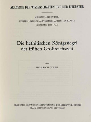 Die hethitischen K&ouml;nigssiegel der fr&uuml;hen Grossreichszeit[newline]M13695-01.jpeg