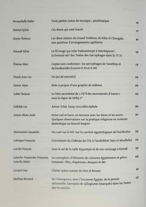 Au-delà de Karnak. Recueil d'études offert à Claude Traunecker.