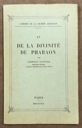 Item #M1373a De la divinité du pharaon. POSENER Georges