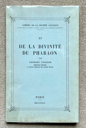 Item #M1373e De la divinité du pharaon. POSENER Georges