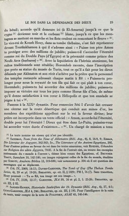 De la divinité du pharaon