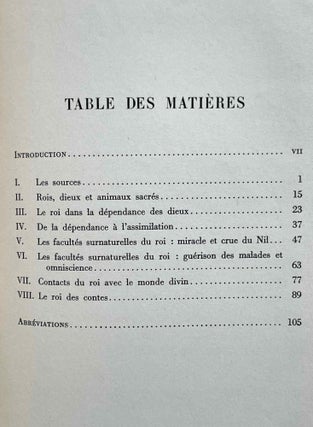 De la divinité du pharaon