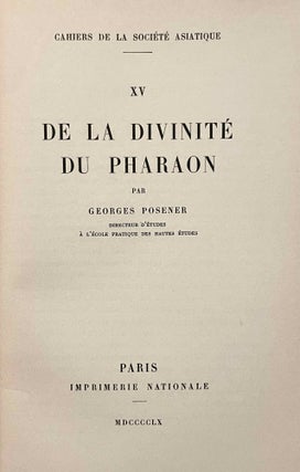 De la divinité du pharaon