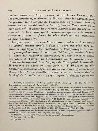 De la divinit&eacute; du pharaon