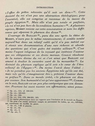 De la divinit&eacute; du pharaon
